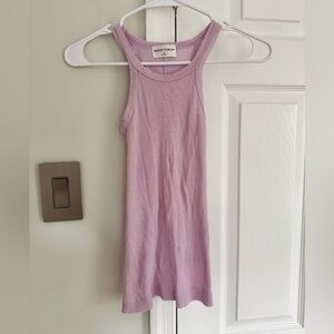 DENIM FORUM Aritzia Tank Top Lavender XS 100% Cotton Stretch Casual Comfort